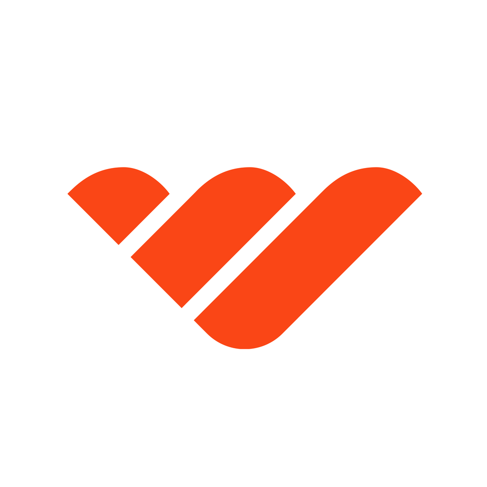 Orange Whop brandmark on white avatar