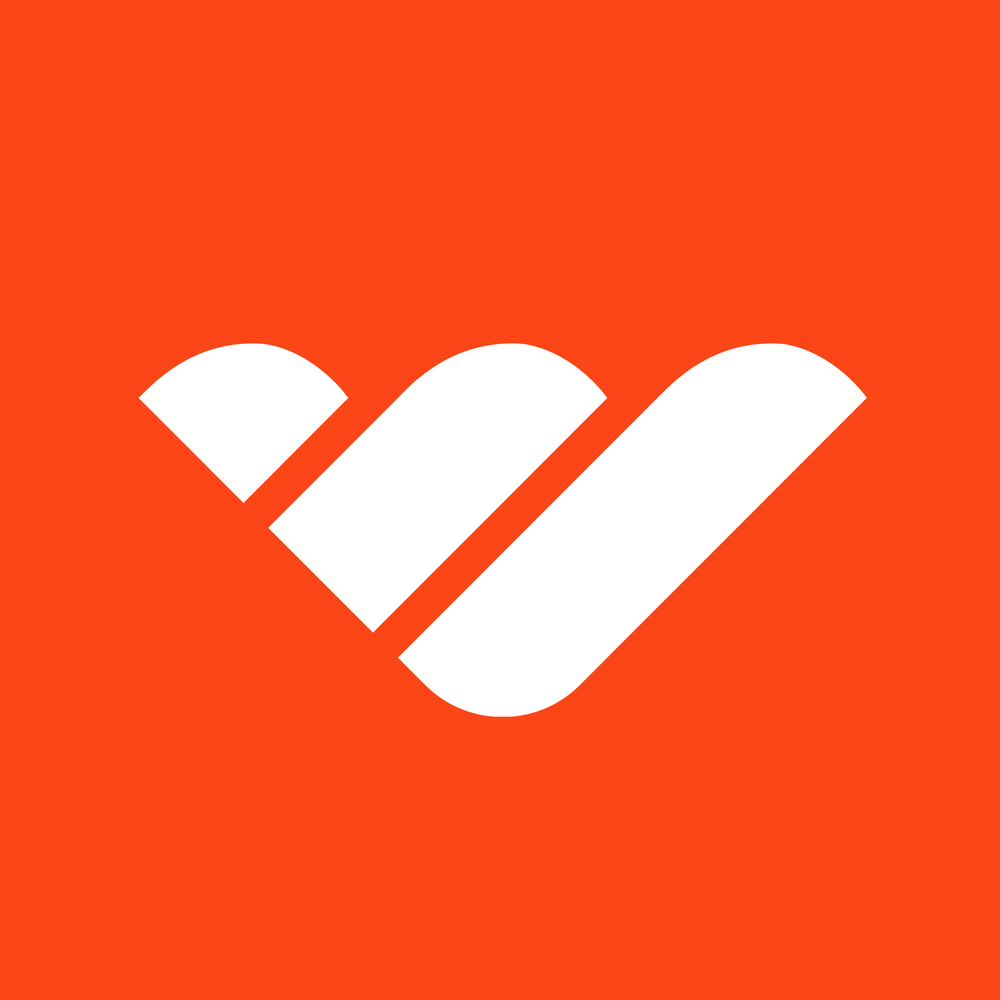 White Whop brandmark on orange avatar
